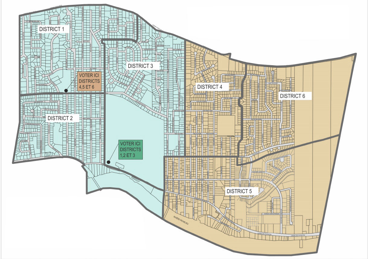 Carte des districts d'Otterburn Park